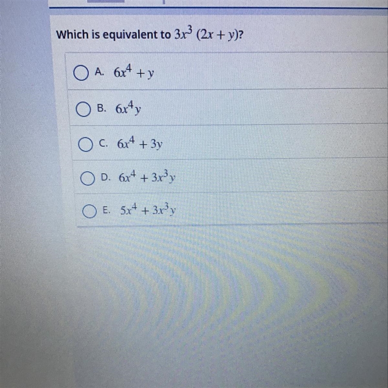 Which is equivalent to 3r (2x + y)?-example-1