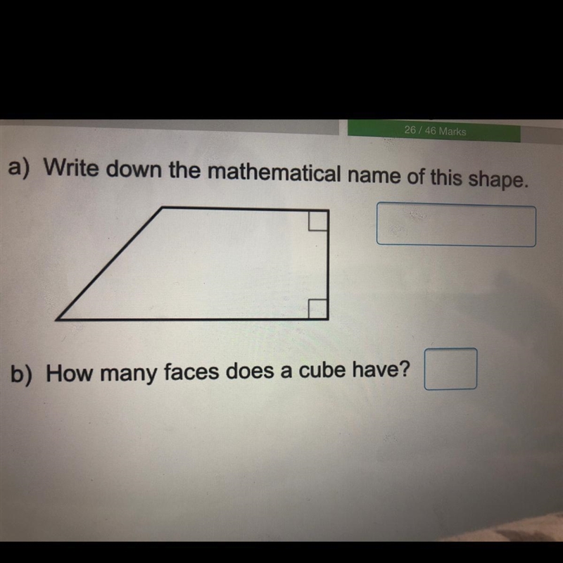 A) Write down the mathematical name of this shape?-example-1