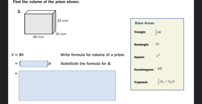 Find the volume of the prism shown-example-1