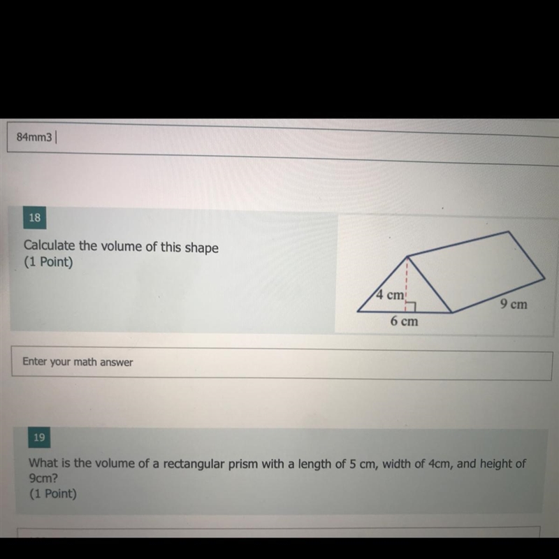 (18)Calculate the volume of this shape-example-1