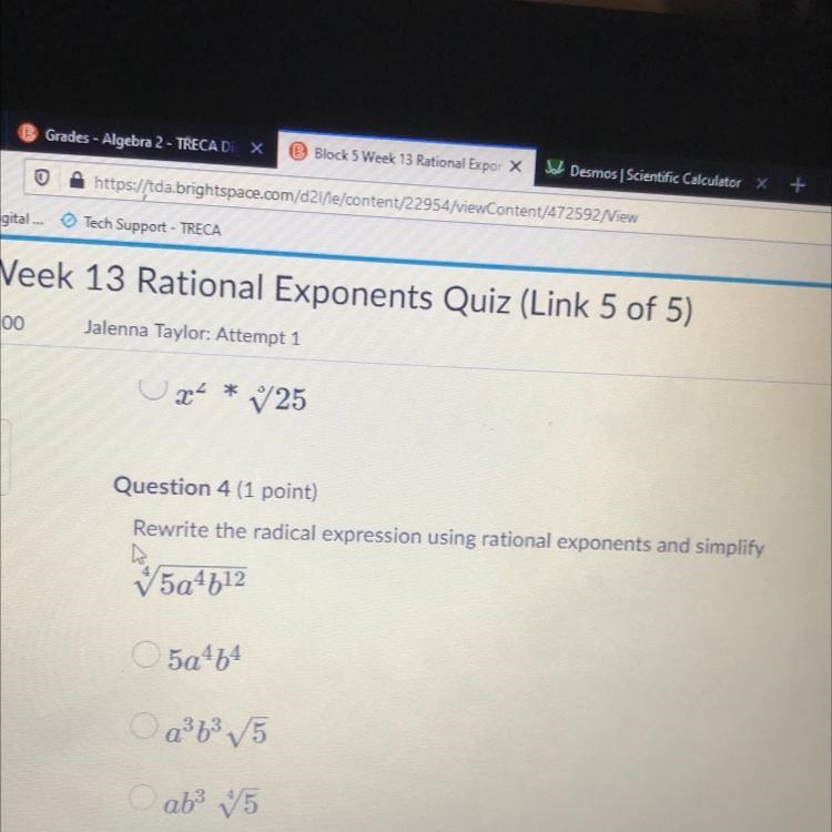 Rewrite the radical expression using rational exponents and simplify-example-1