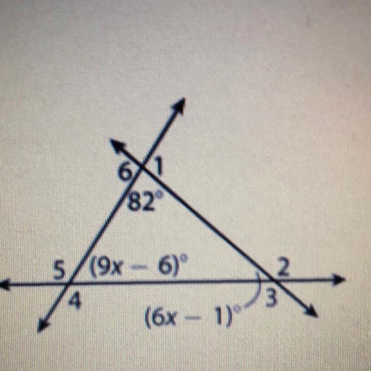 In the diagram below, what is the measure of angle 1?-example-1