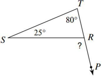 In the figure shown, what is the measure of the indicated angle? ​ °-example-1