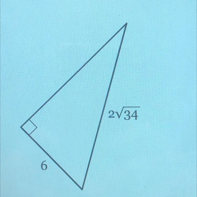 What is the length for the 3rd side? write in simplest radical form if needed-example-1