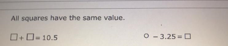 What numbers correctly complete each equation? All squares have the same value-example-1