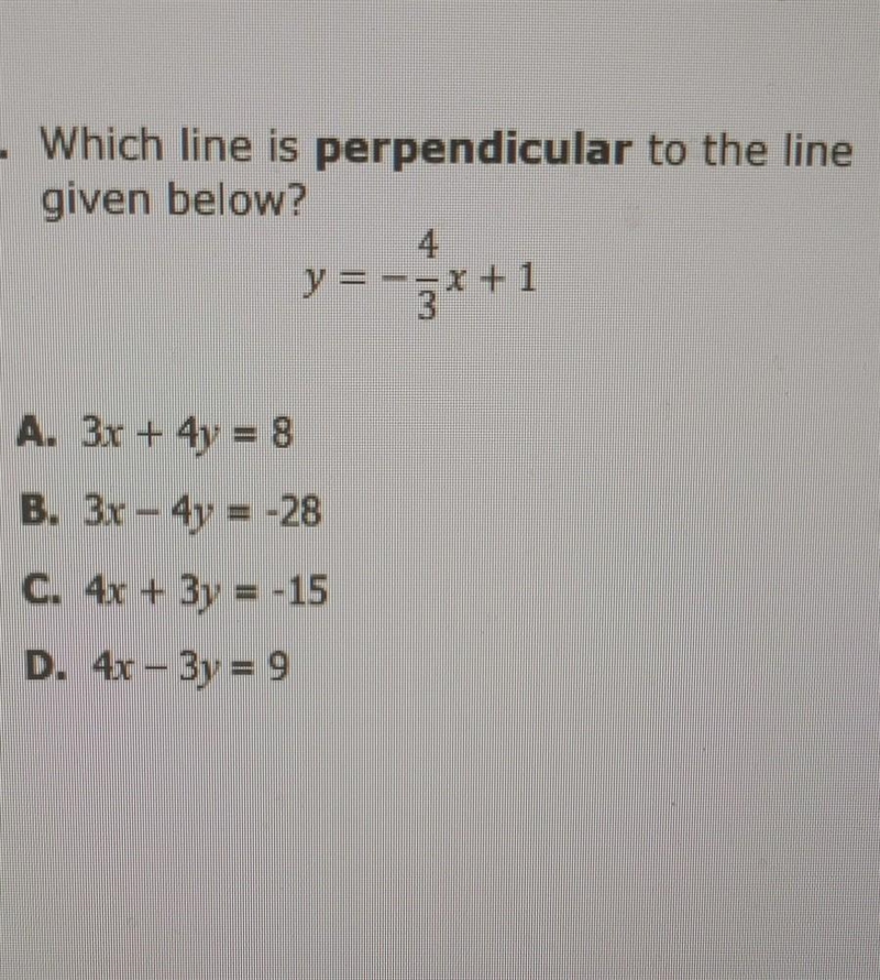 12. Which line is perpendicular to the line given below​-example-1