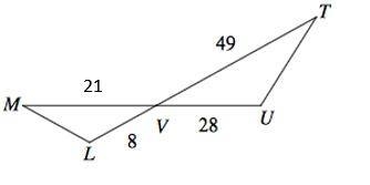 HELP DUE IN 10 MINS!! Are these triangles similar? Why? A. Yes, SSS~ Postulate B. Yes-example-1