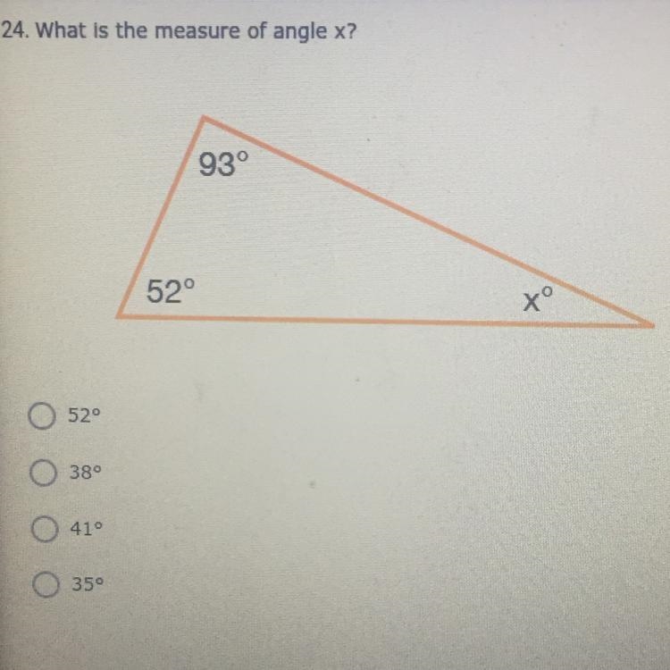 What is the measure of angle x?-example-1