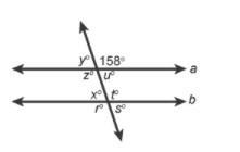 Lines a and b are parallel. What is the measure of angle s? NEED HELP ASAP 22° 158°-example-1