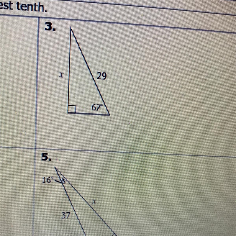 Solve for x round to the nearest tenth pls help-example-1