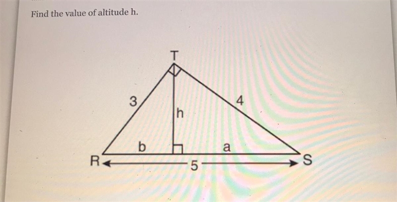 Find the value of altitude H for the following triangle-example-1