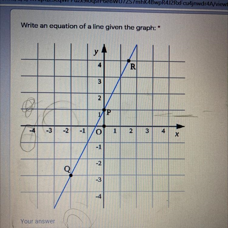 Write an equation of the line given-example-1