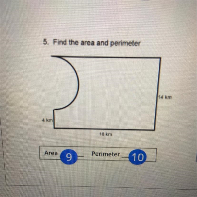 Can someone help me please I need both the area and perimeter thank you-example-1