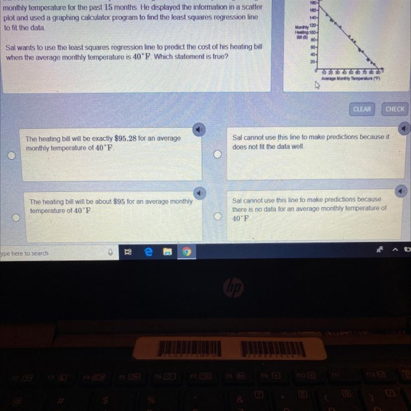 Sal recorded the cost of his monthly home heating bill and the corresponding average-example-1