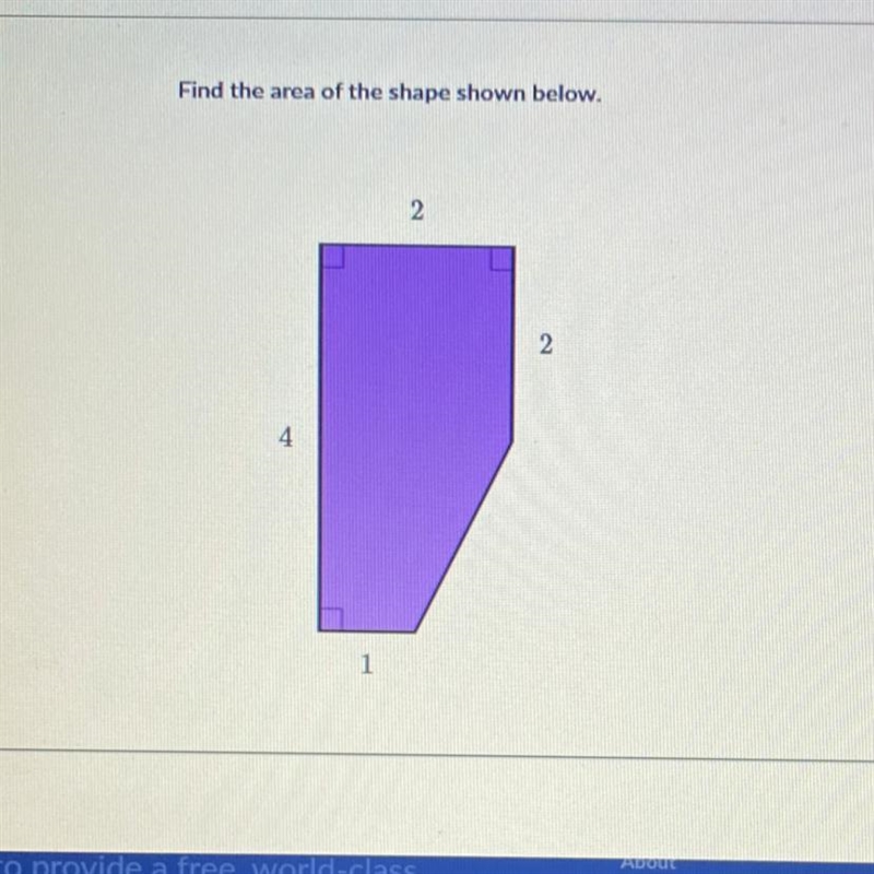 Find the area of the shape.-example-1