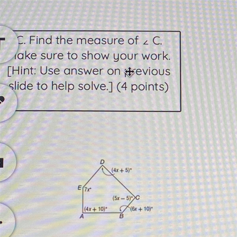 What is the measure of angle C?-example-1