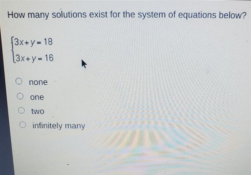 How many solutions exist for the system of equations below? ​-example-1