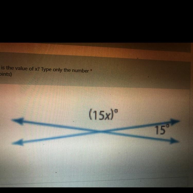 PLEASE HELPPP. What is the value of X? type the number￼ TYPE ONLY THE NUMBER-example-1