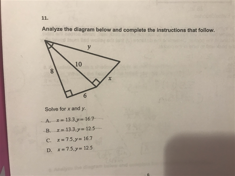 Solve for x and y. show your work please-example-1