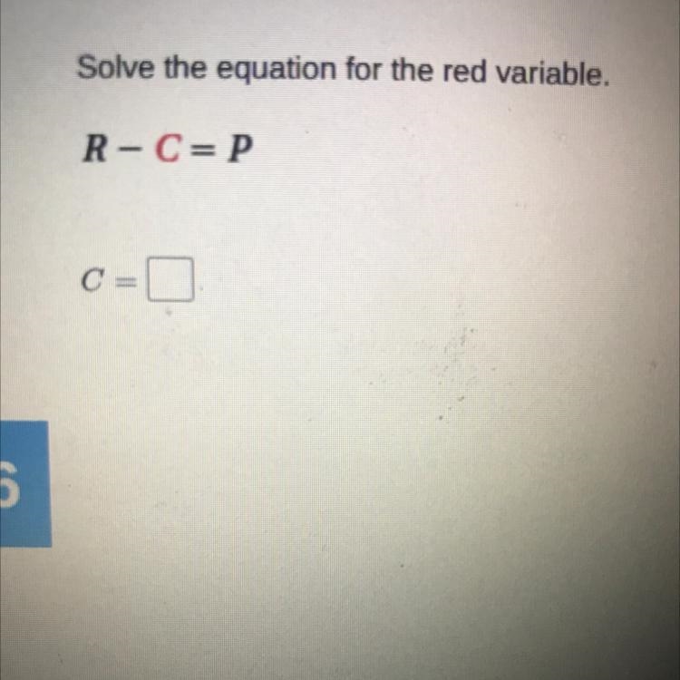 Solve the equation for the red variable-example-1