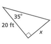 What is the missing side (x)?-example-1