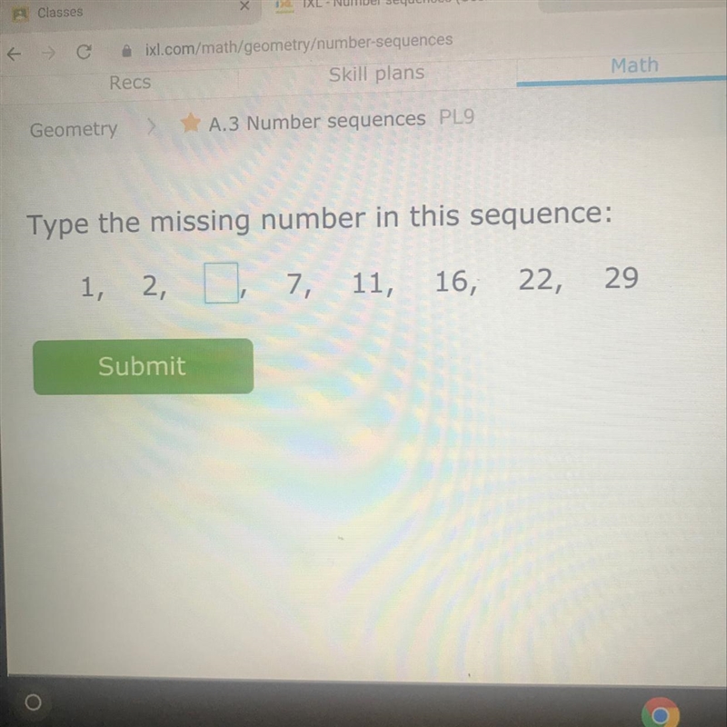 Type the missing number in this sequence-example-1