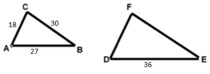 If △ABC ~ △DEF, solve for FE.-example-1