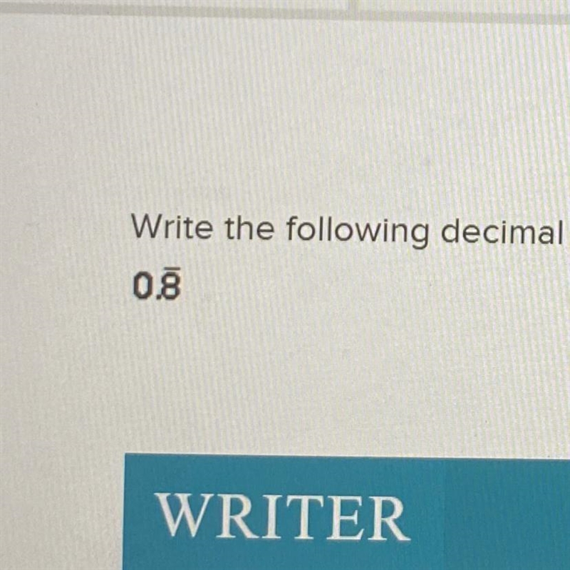 Write the following decimal number in it’s equivalent fraction form show all work-example-1