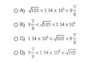 Which sequence shows the numbers in order from least to greatest? A. B. C. D.-example-1