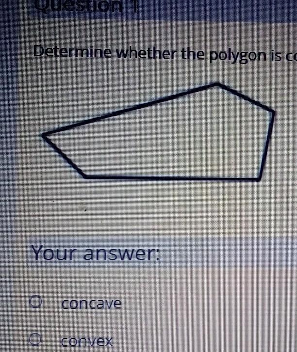 Determine whether the polygon is concave or convex?​-example-1