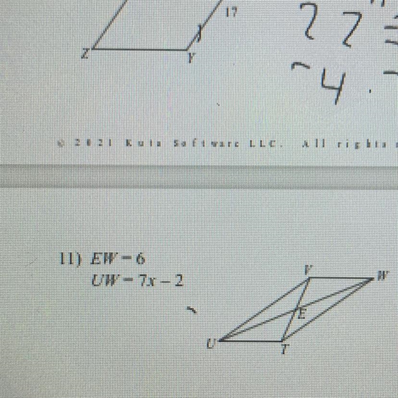 Solve for x it is a parallelogram please help-example-1