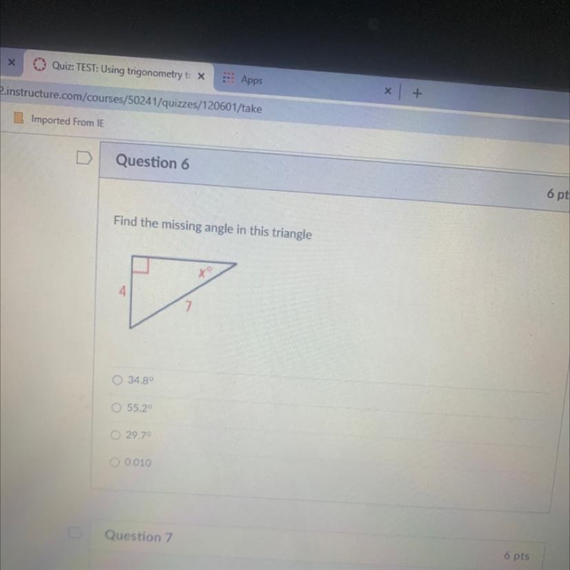 Find the missing angle in this triangle-example-1