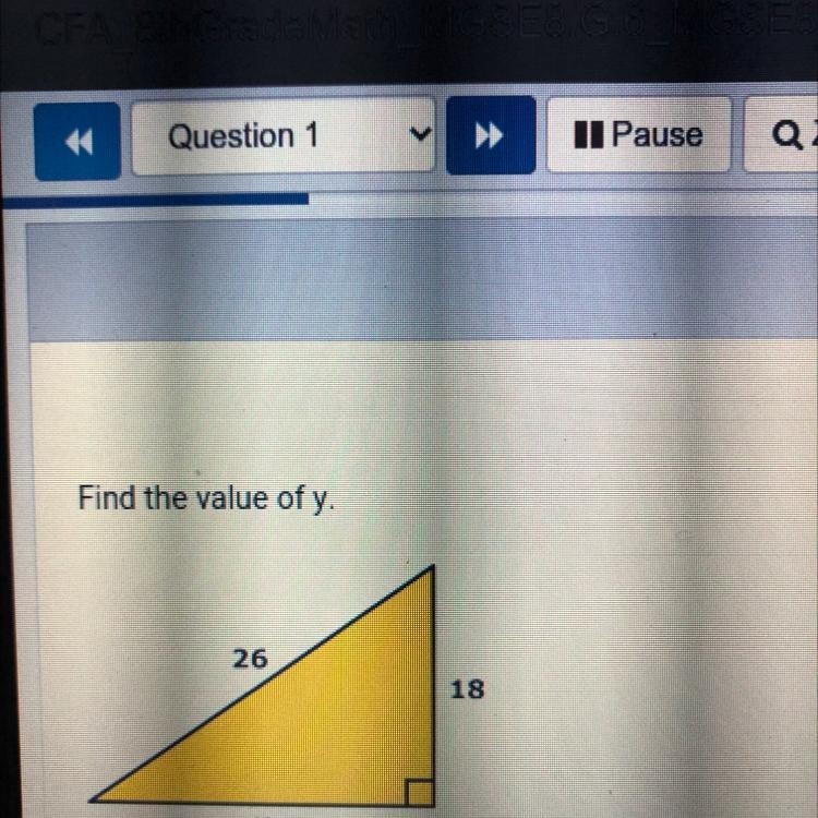 Find the value of y. 26-example-1