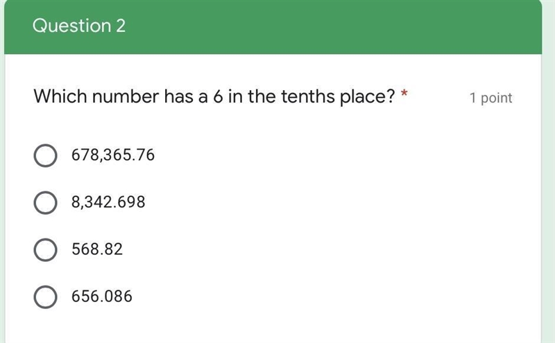 Which number has a 6 in the tenths place-example-1