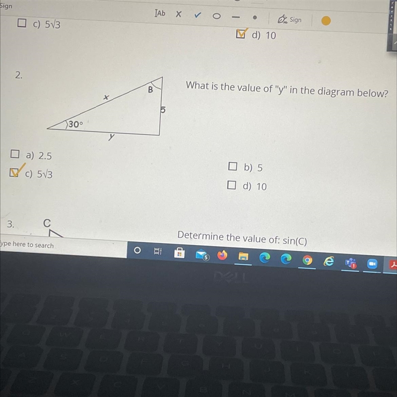 HELP!! I HAVE THE ANSWERS I Just NEED TO SHOW THE WORK!! What is the value of “y” in-example-1