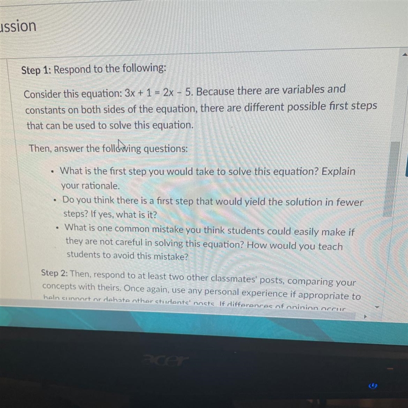 Consider this equation 3x+ 1=2x-5-example-1