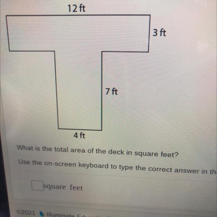 What is the total area of the desk in square feet?-example-1