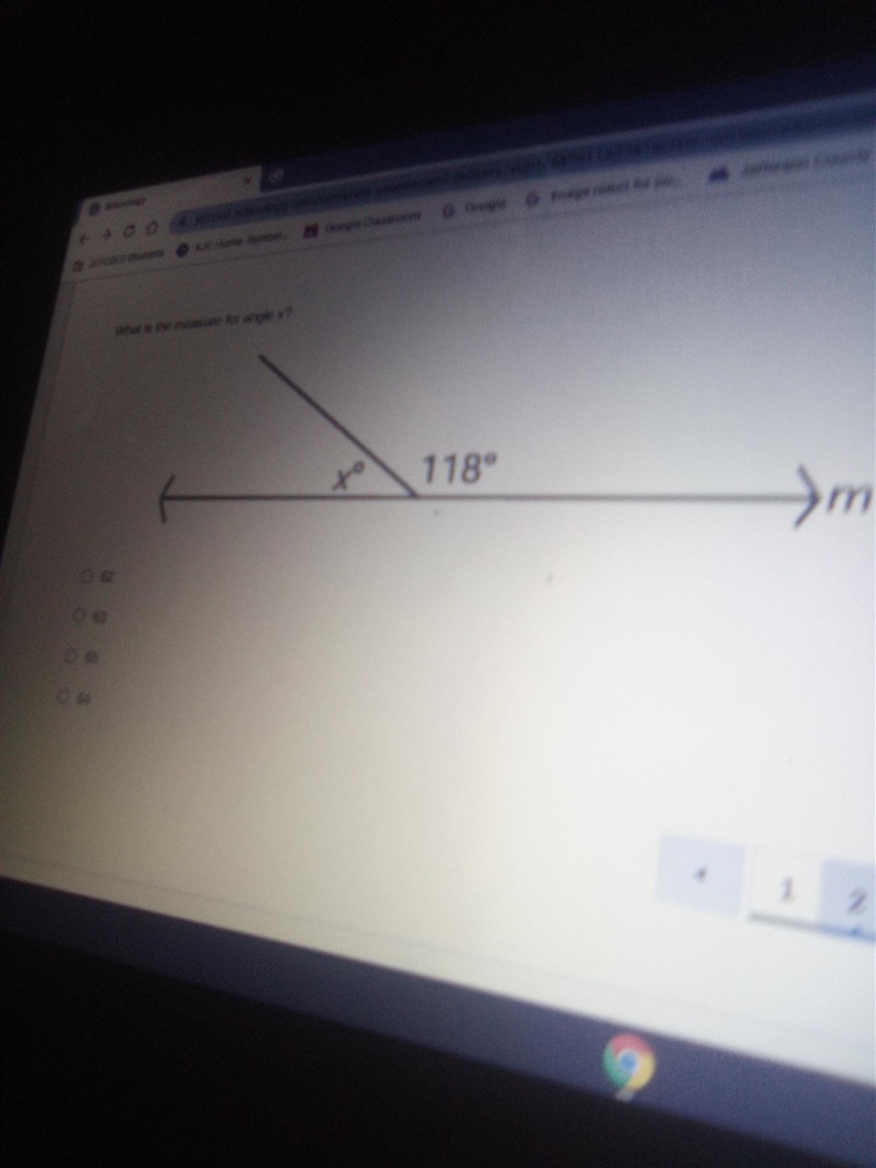 What is the measure of x-example-1