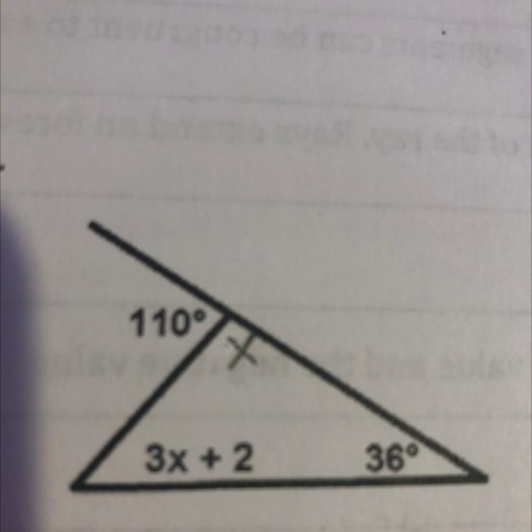 Slove for x for the triangle-example-1