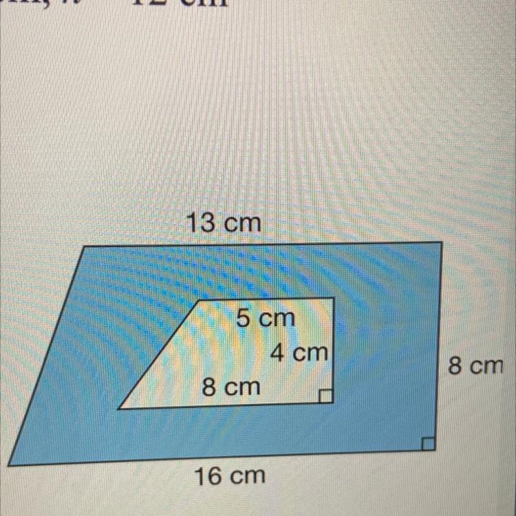 Find the area of the following color regions?-example-1