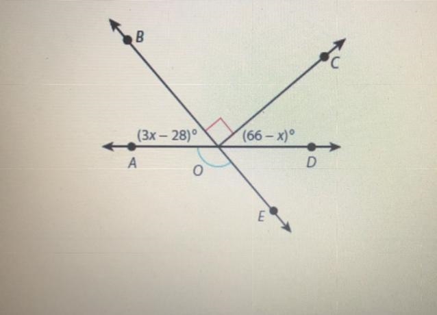 Find the measure of ZAOE in the diagram below. 90 100 120 130-example-1