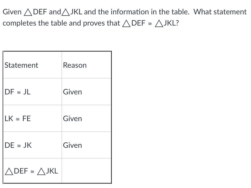 1. HL 2. ASA 3. SSS 4. SAS-example-1