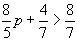 Identify the solution and graph of the given inequality. p 5/14 p < 4/7-example-1