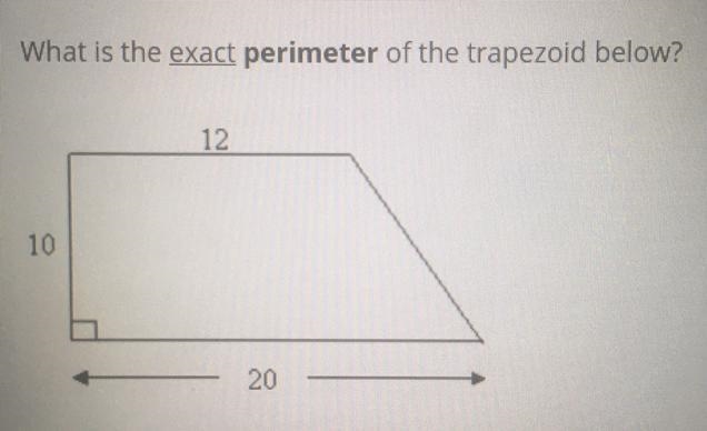 What is the exact perimeter of the trapezoid?-example-1