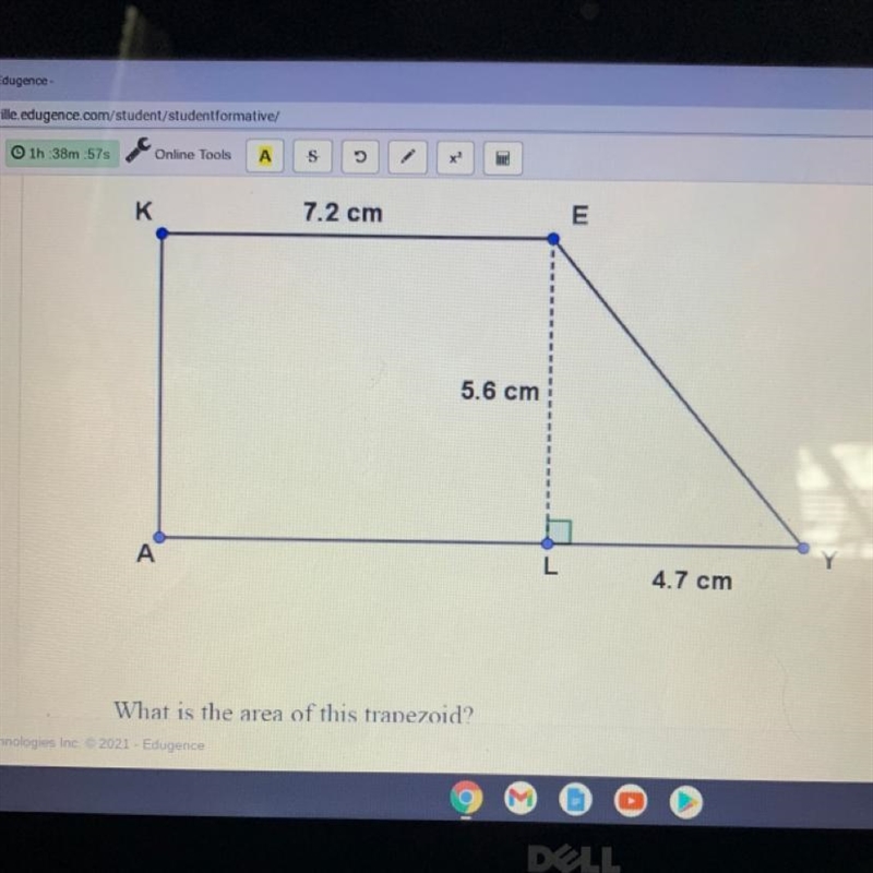 What is the area of the trapezoid?Round to the nearest hundredth.-example-1