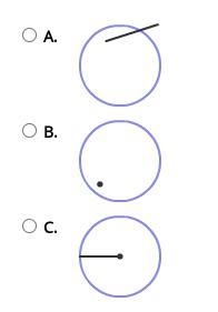 Choose the figure that shows only a radius.-example-1