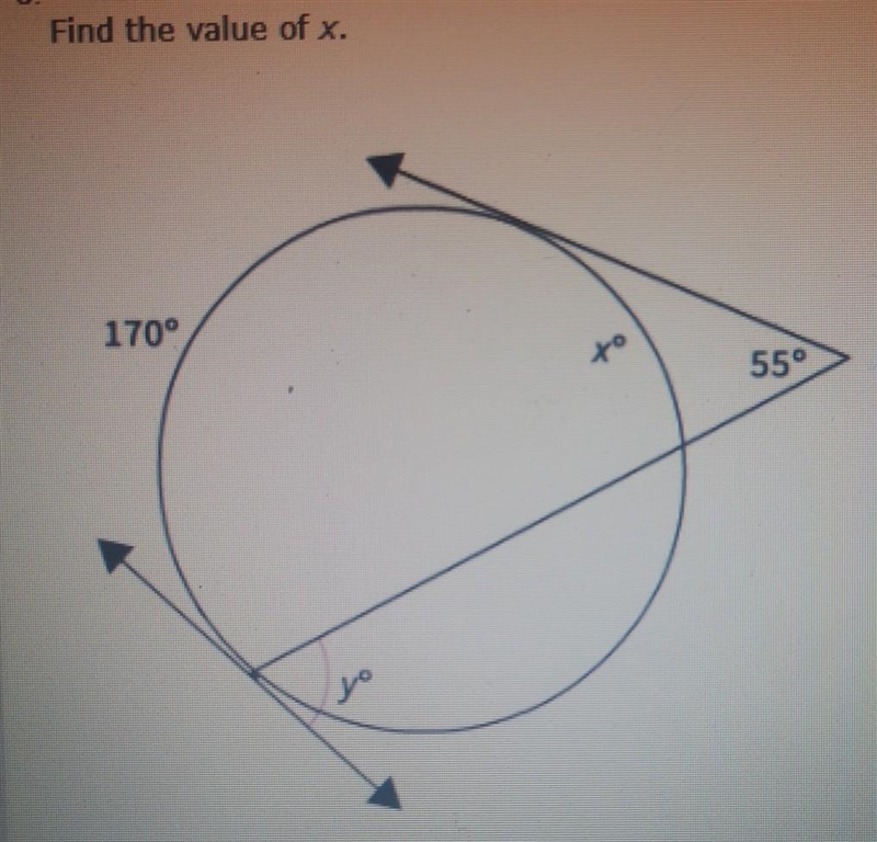 Find the value of x a) 57 b) 60 c) 69 d) 63​-example-1