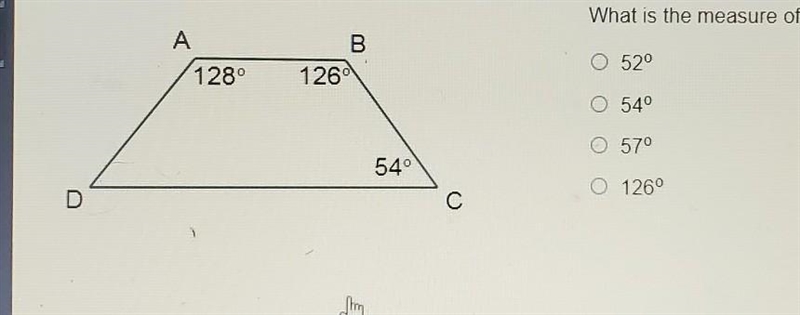 What is the measure of angle D?​-example-1