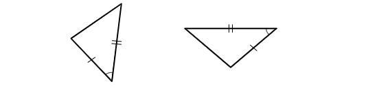 Determine the relationship between the two triangles and whether or not they can be-example-1