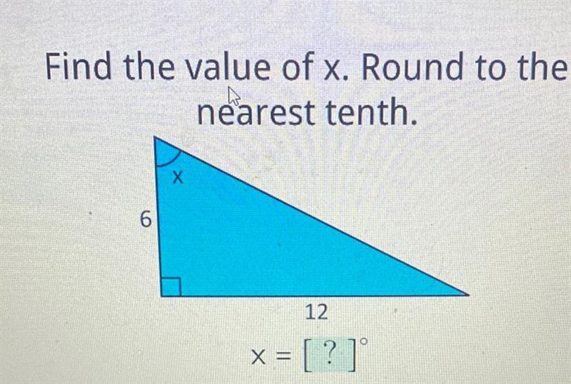 Find the value of x Round to the nearest tenth-example-1